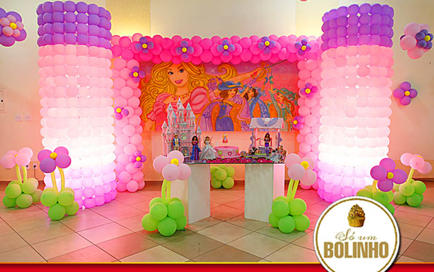 Decoracao de festa infantil barbie baloes